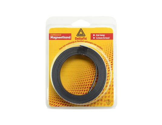 Deltafix magneetband - zelfklevend - 2 meter - 12mm x 2mm