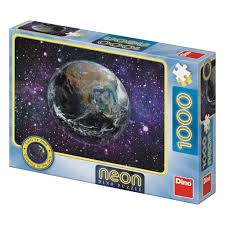 Dinotoys dino puzzel - glow in the dark planet earth - 1000 stukjes