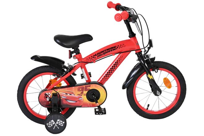 Load image into Gallery viewer, Disney autos disney cars kinderfiets - jongens - 14 inch - rood - twee handremmen
