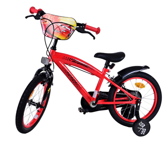 Disney autos disney cars kinderfiets - jongens - 16 inch - rood - twee handremmen