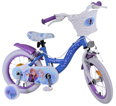 Disney Frozen 2 Kinderfiets Meisjes 14 inch Blauw Paars Twee handremmen