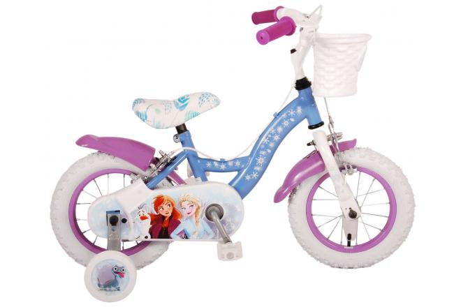 Disney Frozen 2 Kinderfiets - Meisjes - 12 inch - Blauw Paars - Twee handremmen