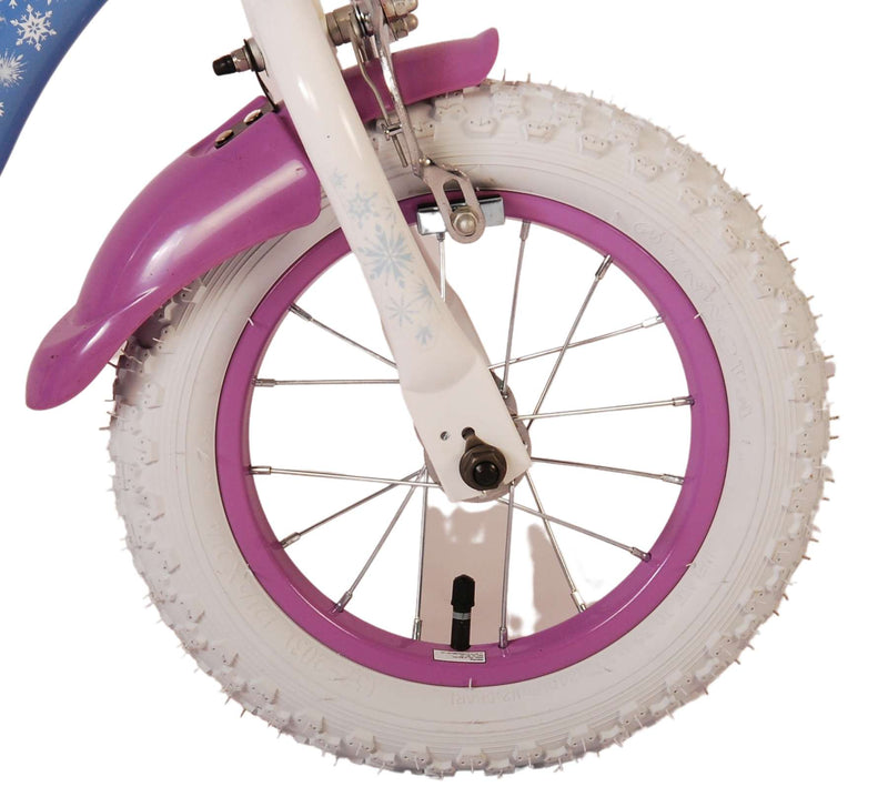 Load image into Gallery viewer, Disney Frozen 2 Kinderfiets - Meisjes - 12 inch - Blauw Paars - Twee handremmen
