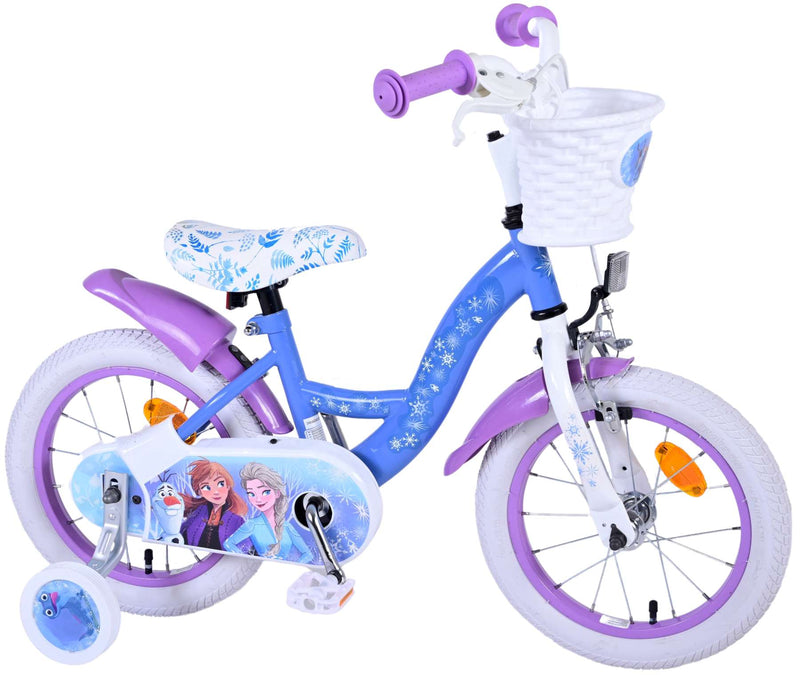 Load image into Gallery viewer, Disney Frozen 2 Kinderfiets - Meisjes - 14 inch - Blauw Paars
