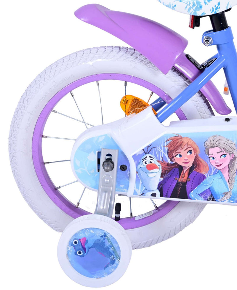 Load image into Gallery viewer, Disney Frozen 2 Kinderfiets - Meisjes - 14 inch - Blauw Paars
