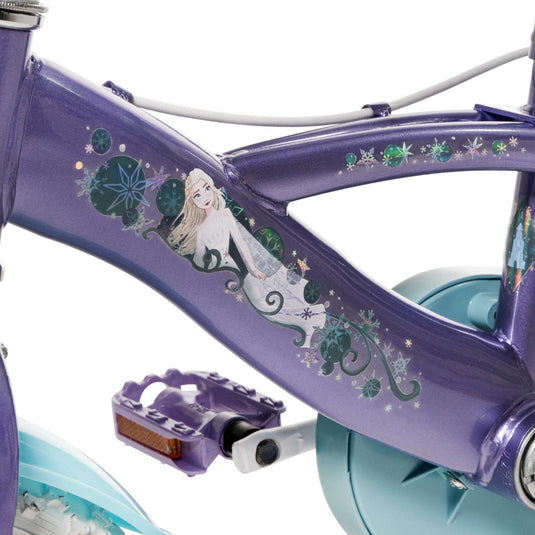 Huffy disney frozen 2 kinderfiets - meisjes - 12 inch - blauw paars - twee handremmen