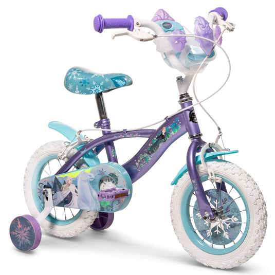 Disney die eiskönigin disney frozen 2 kinderfiets - meisjes - 12 inch - blauw paars - twee handremmen