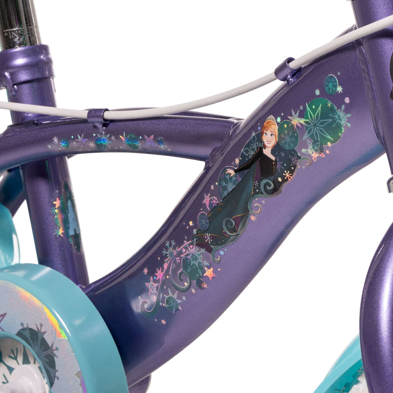 Afbeelding laden in galerijviewer, Huffy disney frozen 2 kinderfiets - meisjes - 12 inch - blauw paars - twee handremmen
