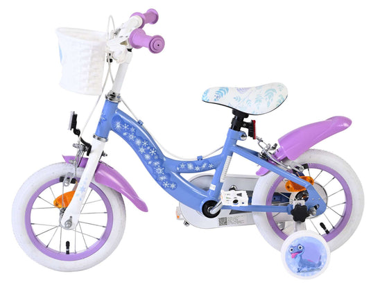 Disney die eiskönigin disney frozen 2 kinderfiets - meisjes - 12 inch - blauw paars - twee handremmen