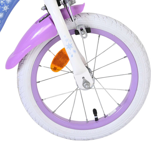 Disney die eiskönigin disney frozen 2 kinderfiets - meisjes - 14 inch - blauw paars