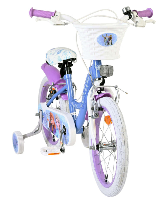 Disney die eiskönigin disney frozen 2 kinderfiets - meisjes - 16 inch - blauw paars - twee handremmen