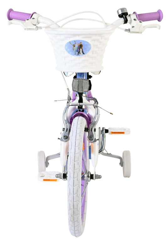 Disney die eiskönigin disney frozen 2 kinderfiets - meisjes - 16 inch - blauw paars - twee handremmen