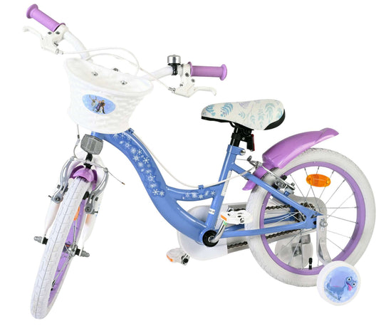 Disney die eiskönigin disney frozen 2 kinderfiets - meisjes - 16 inch - blauw paars - twee handremmen