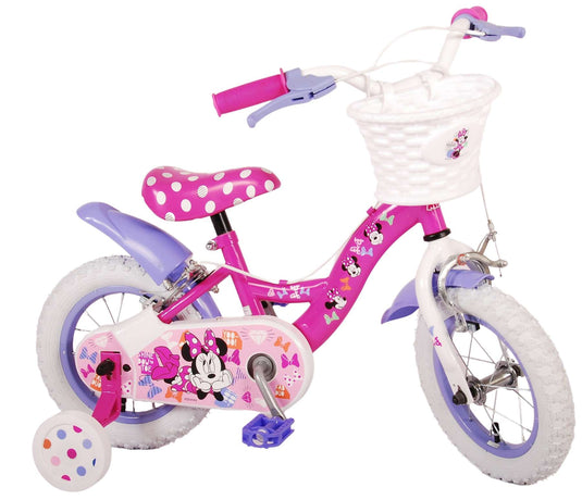 Disney minnie cutest ever! kinderfiets - meisjes - 12 inch - roze - twee handremmen