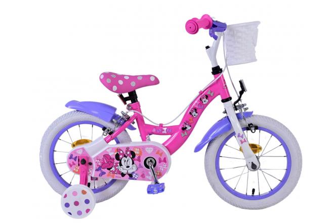 Load image into Gallery viewer, Disney Minnie Kinderfiets Meisjes 14 inch Roze Twee handremmen
