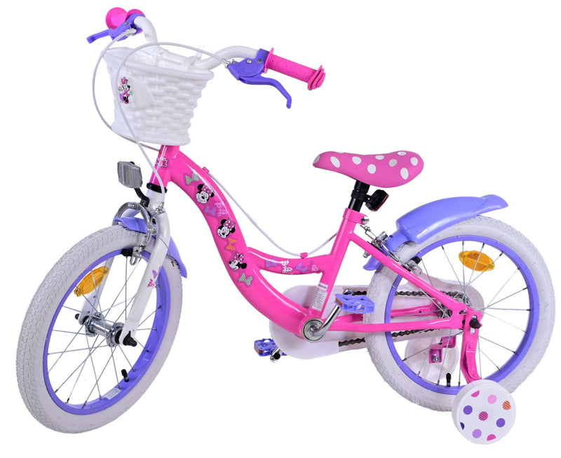 Load image into Gallery viewer, Disney Minnie Kinderfiets Meisjes 16 inch Roze Twee handremmen
