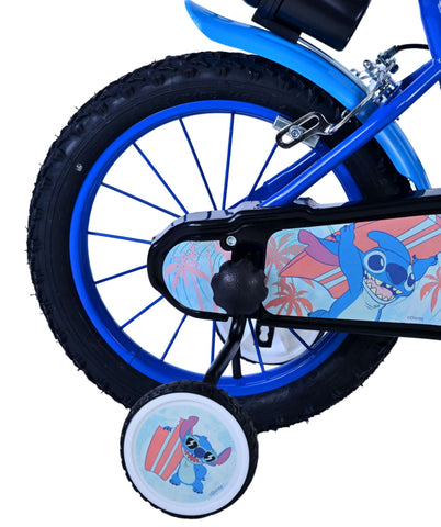 Disney Stitch Kinderfiets - Jongens - 14 inch - Blauw - Twee handremmen