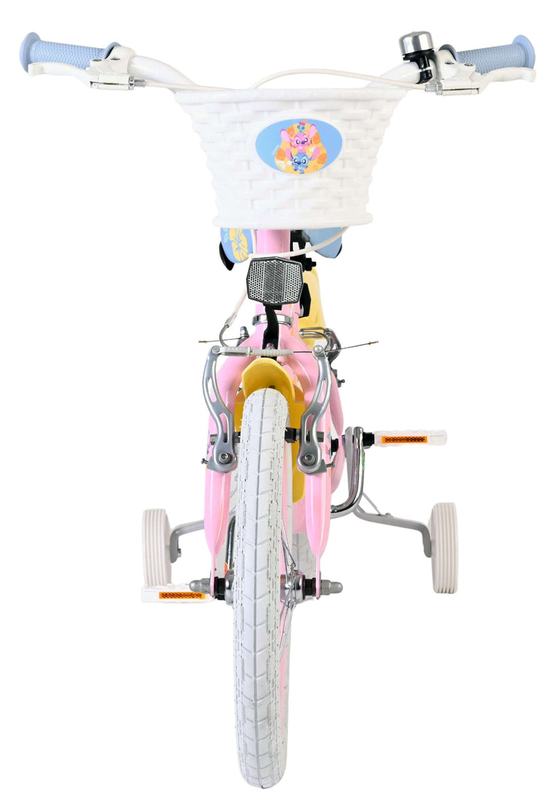 Load image into Gallery viewer, Stich disney stitch kinderfiets - meisjes - 16 inch - roze - twee handremmen
