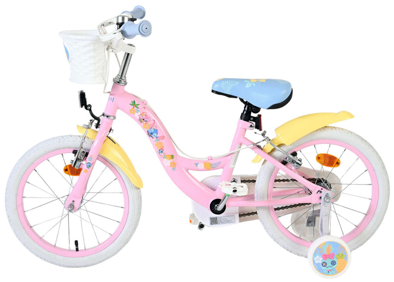 Load image into Gallery viewer, Stich disney stitch kinderfiets - meisjes - 16 inch - roze - twee handremmen
