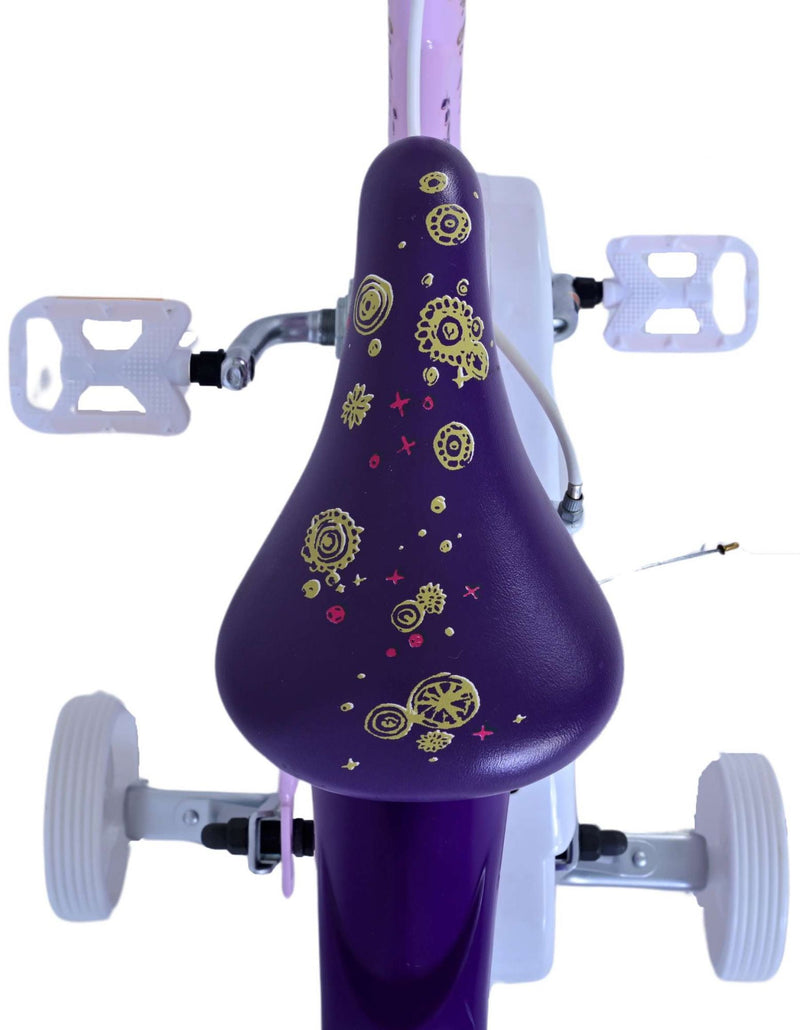 Load image into Gallery viewer, Wish disney kinderfiets - meisjes - 14 inch - paars - twee handremmen
