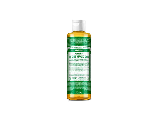 Dr. bronner's vloeibare zeep - pure castile - amandel - 240 ml