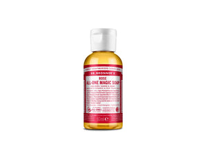 Dr. bronner's vloeibare zeep - pure castile - roos - 60 ml