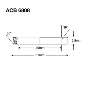 Enduro bearings acb 6808 ss - 440c stainless (angular contact) - 40x51x6,5 (36x36°)