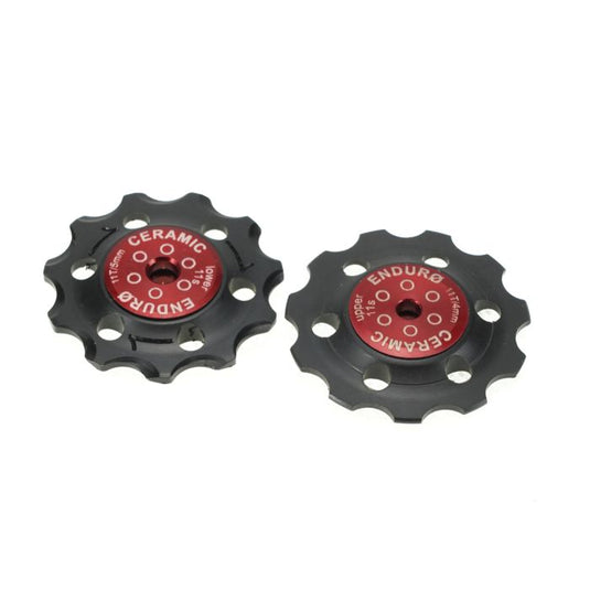 Enduro bearings jockey wheel set zero ceramic - sram - 11 speed - red