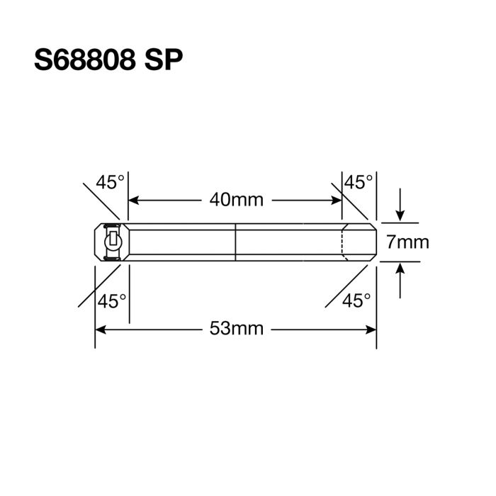 Load image into Gallery viewer, Enduro bearings s68808 sp - 440c stainless (angular contact) - 40x53x7 (45x45°)
