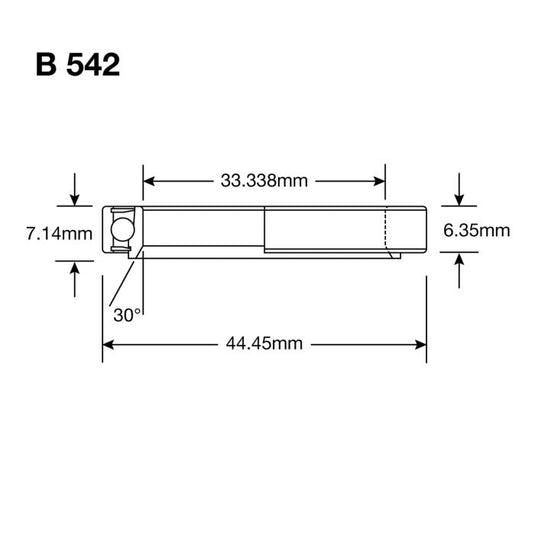 Enduro bearings b 542 ss - 440c stainless (angular contact) - 1 5 16''x1 3 4''x9 32''