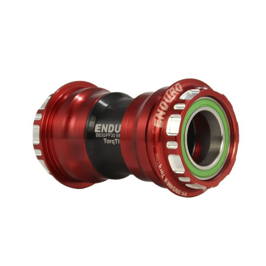 Enduro bearings torqtite bottom bracket - pf30 to 24mm - a c ss - red