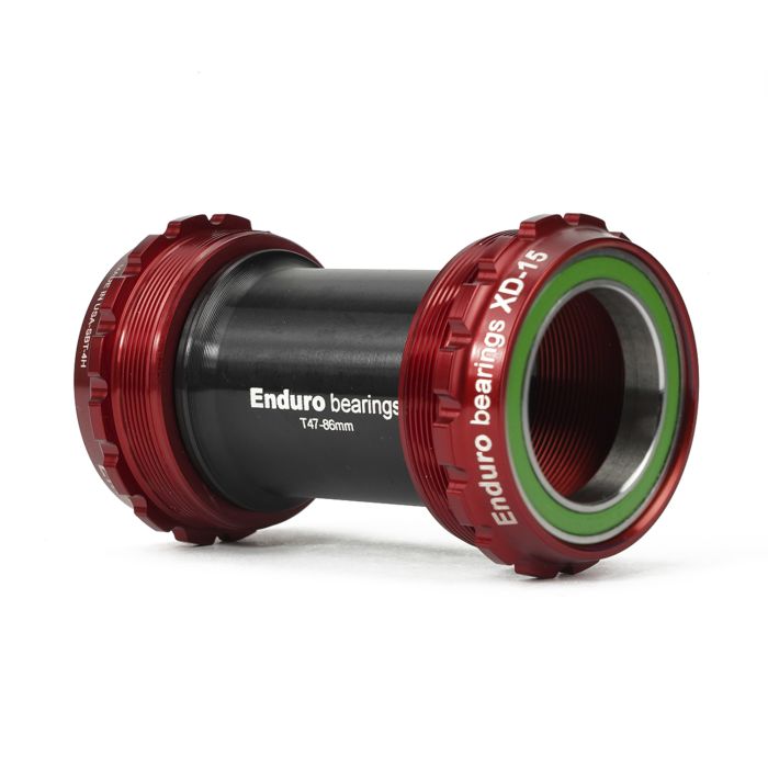 Load image into Gallery viewer, Enduro bearings t47 bottom bracket to 30mm - a c ss - red
