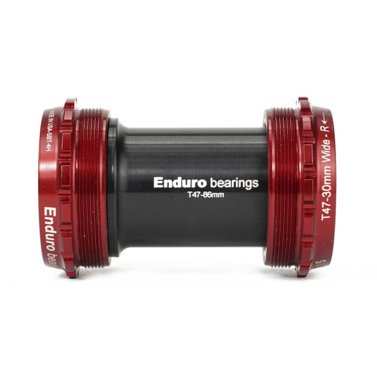 Enduro bearings t47 bottom bracket to 30mm - a c ss - red