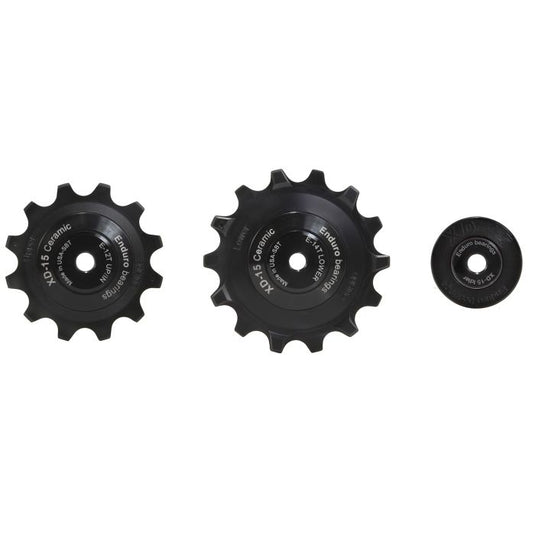Enduro bearings jockey wheel set xd-15 - sram eagle - 12 speed - black
