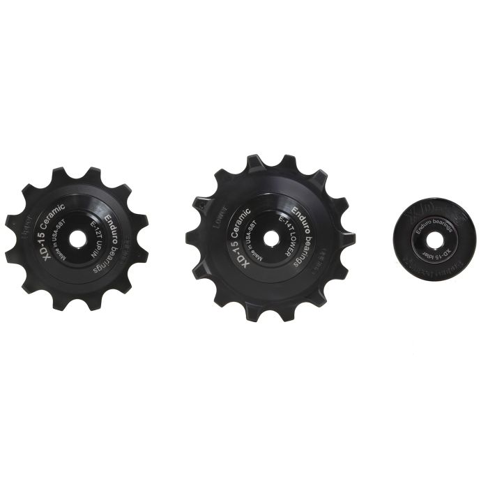 Load image into Gallery viewer, Enduro bearings derailleur pulleys - xd-15 - sram eagle - 12 speed - black
