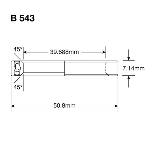Enduro bearings b 543 2rs a c - abec 3 (angular contact) - 1 9 16''x2''x9 32''