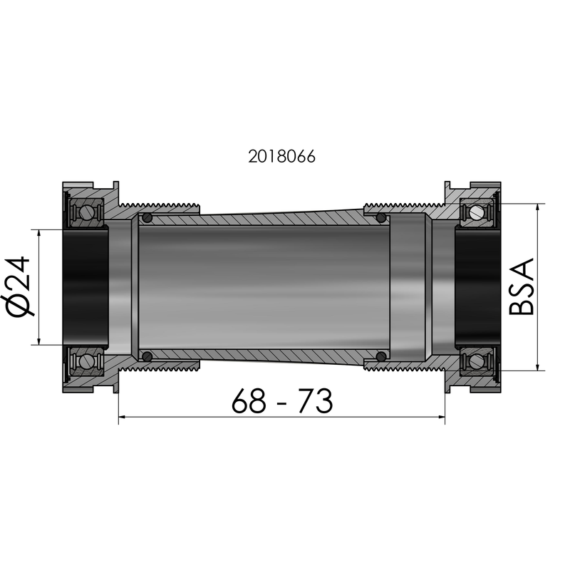 Load image into Gallery viewer, Trapas Elvedes Shimano Mtb Atb 24Mm Zwart
