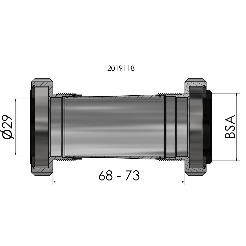 Load image into Gallery viewer, Trapas Elvedes SRAM DUB BSA voor Race MTB

