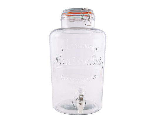 Point virgule glazen pot met kraantje 8l