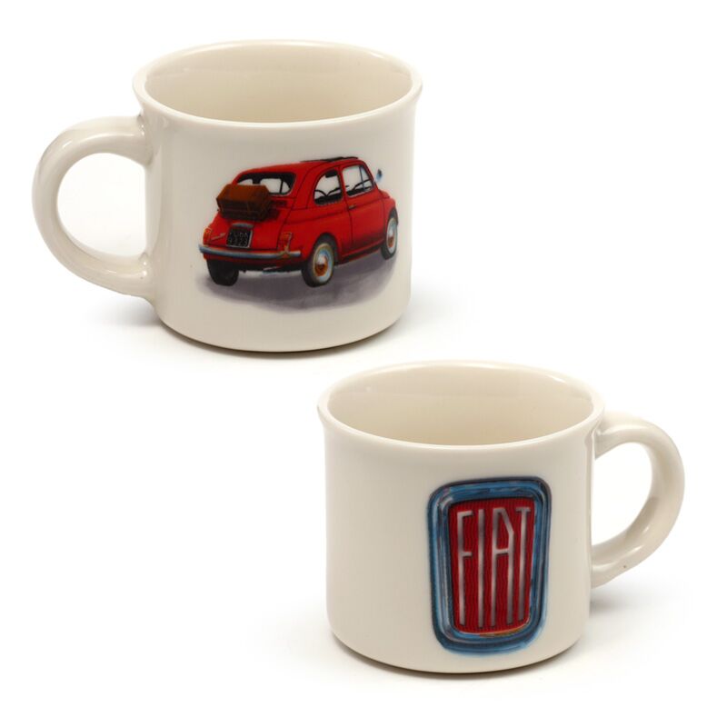Load image into Gallery viewer, Fiat 500 set 2 porselein espresso kopjes
