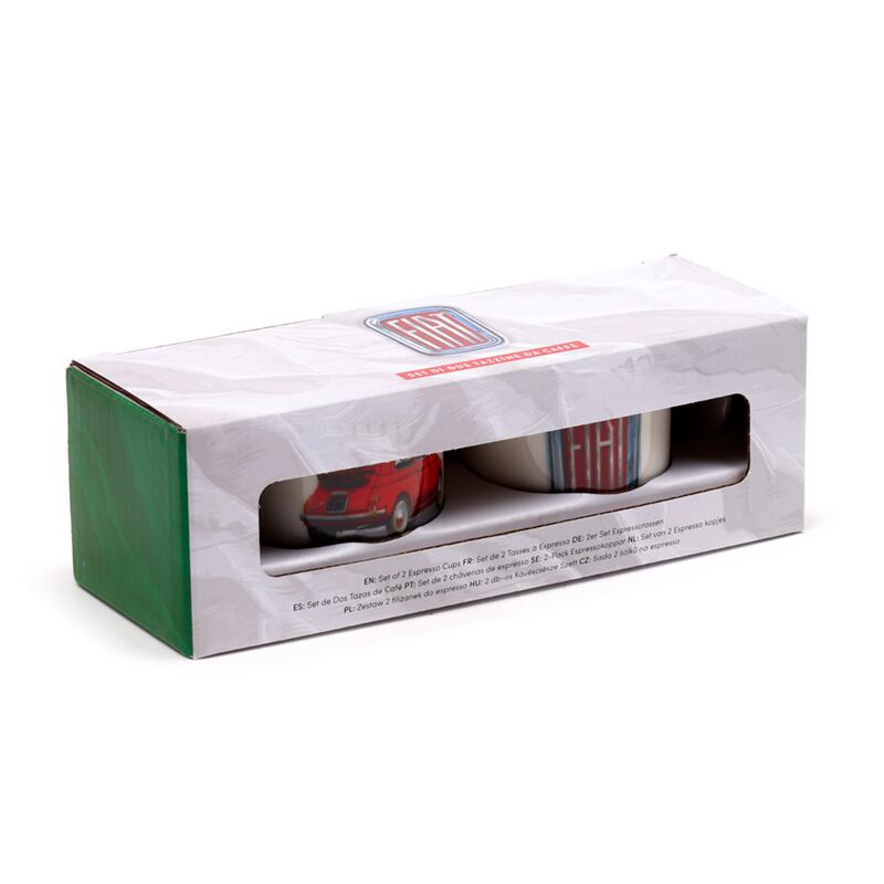 Load image into Gallery viewer, Fiat 500 set 2 porselein espresso kopjes
