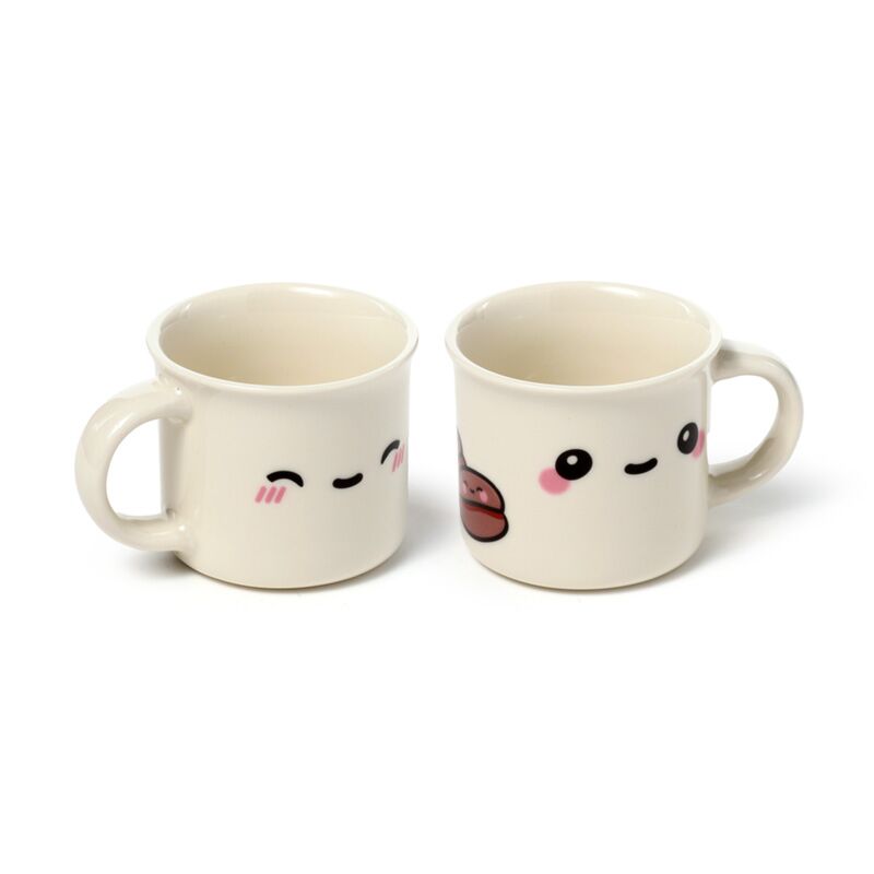 Load image into Gallery viewer, Foodiemals set 2 porselein espresso kopjes
