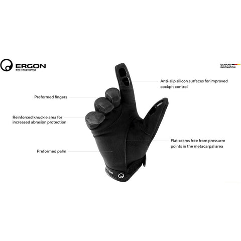 Ergon handschoen HE2 Evo mt S