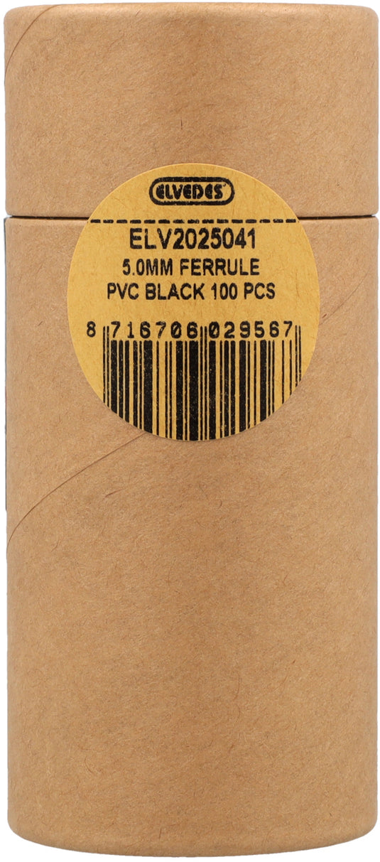Elvedes kabelhoedjes ø5,0mm pvc - zwart