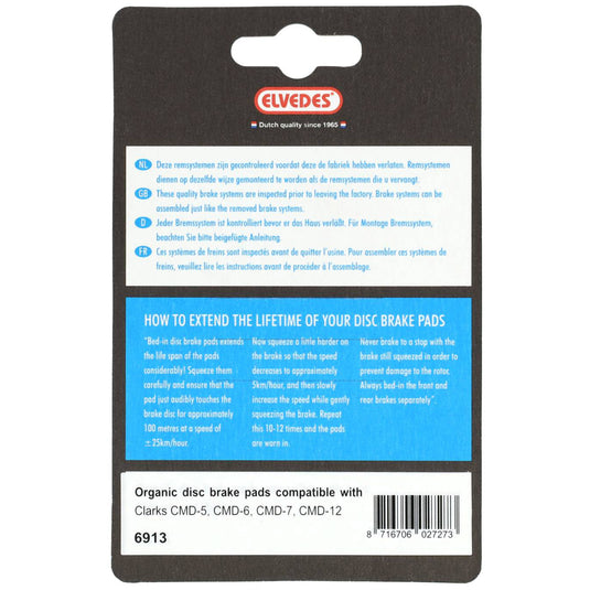 Elvedes cable systems bv schijfremblokken elvedes clarks | 6913 | organic
