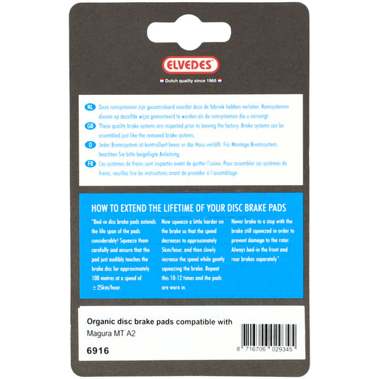 Elvedes schijfremblokken 6916 zacht