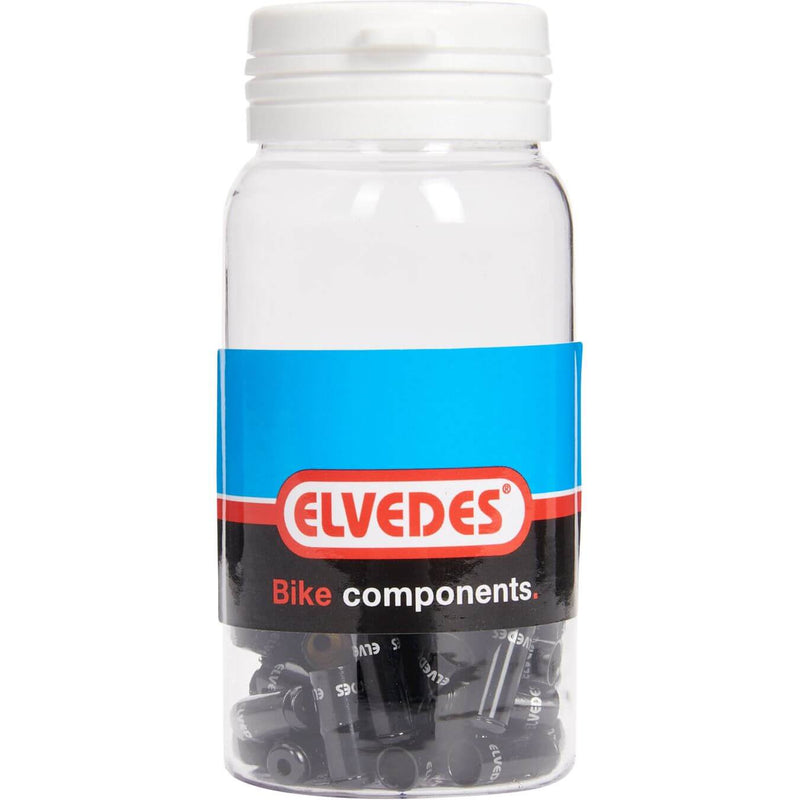 Load image into Gallery viewer, Pot Kabelhoedje Elvedes Zwart 5,0mm | Aluminium | 50 Stuks

