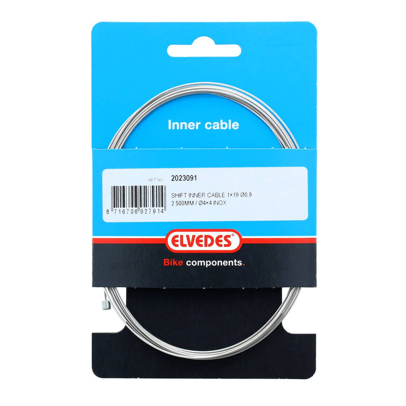 Load image into Gallery viewer, Elvedes schakel binnenkabel �0,9mm 2500mm n�4x4 rvs

