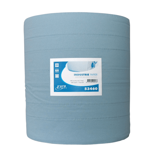 Industriepapier blauw sterk 3-laags (400 meter 37 cm)