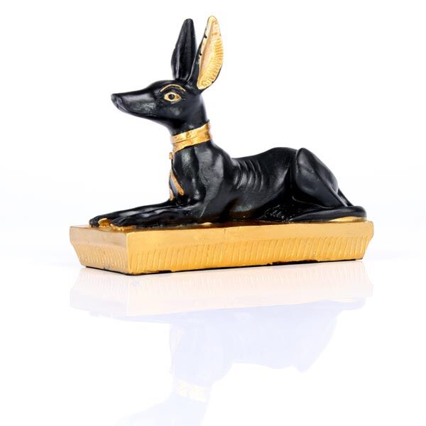 Load image into Gallery viewer, Egypte - zwart goud anubis achteroverleunend

